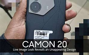 Tecno Camon 20 Sports an Unappealing Design; Hands-on Clip Showcases the Phone IRL  