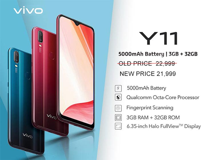 Vivo Y11 Gets A Price Cut Of Rs 1 000 In Pakistan 5 000 Mah