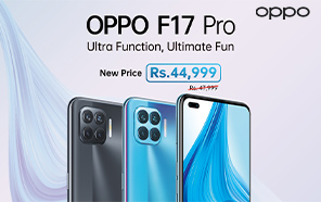 Oppo F17 Pro Price in Pakistan Slashed Again; Now Starts From Rs 44,999 After a Discount of Rs 3,000 