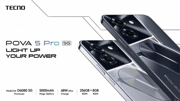 Tecno Pova 5 Pro Breaks Cover Featuring Arc-Interface (RGB panel) and 68W  Charging - WhatMobile news