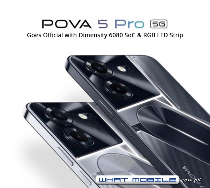 Tecno Pova 5 Pro Breaks Cover Featuring Arc-Interface (RGB panel