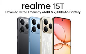 Realme 15T Unveiled with Dimensity 6400, Dual 50MP Cameras & 7000mAh Battery