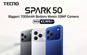 Tecno Spark 50 Hits Pakistan with the Lineupâ€™s Biggest 7000mAh Battery & 50MP Camera
