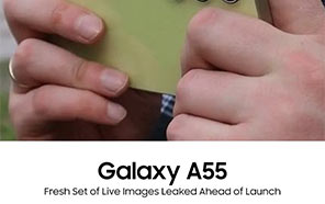 Samsung Galaxy A55 Leaked with a Fresh Set of Images; Live Preview with Flat Design 