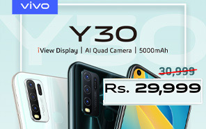 Vivo Y30 128GB Price in Pakistan Cut by Rs 1,000; Now Available at a New Price of Rs 29,999 