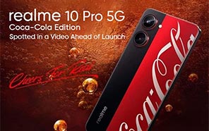 Realme 10 Pro 5G Coca-Cola Edition Spotted in a Real-life Video Clip; Boxy-design, Red & Black Theme   