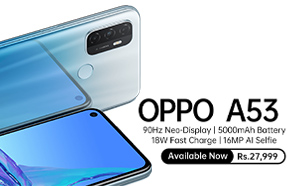 Oppo A53 is Now Available in Pakistan, Features a 90Hz Neo-Display & a 5,000mAh Battery with 18W fast Charge 