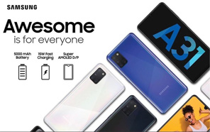 Samsung Galaxy A31 Launched in Pakistan alongside the Galaxy Fold, Pre-order to get a 10,000mAh Battery Pack Free 