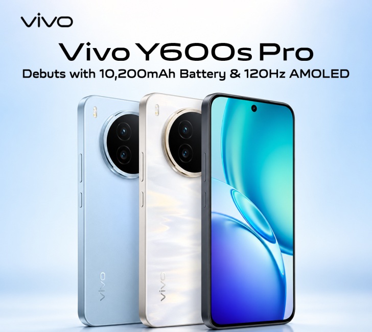 Vivo Y600s Pro with 10200mAh battery and 120Hz AMOLED display