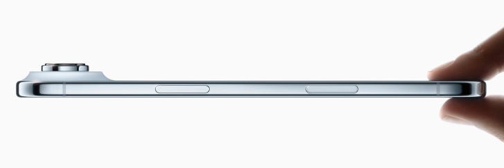 Original iPhone Air in side profile, illustrating its slim titanium design; not an iPhone Air 2 image.
