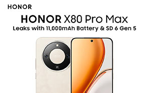 Honor X80 Pro Max Leaked with Key Specs; Expect 11,000mAh Battery & SD 6 Gen 5 Chip