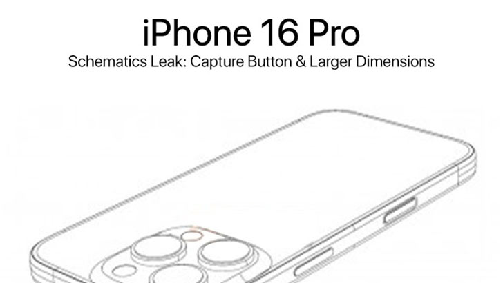Apple iPhone 16 Pro Design Schematics Leak; New Capture Button & Larger Dimensions