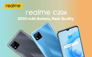 Ultra-Affordable Realme C20A Goes Official with a 5000 mAh Battery and Helio G35 Chip 