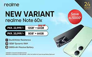Realme Note 60x Gets New Variant in Pakistan with 12GB Dynamic RAM & 24 Month Warranty 
