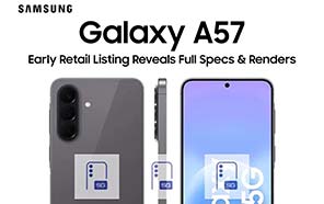 Samsung Galaxy A57 Pops Up in Early Retail Listing With Full Specs and Renders