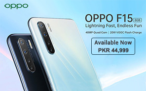 Oppo F15 Launched in Pakistan with 8GB RAM, 128GB Storage & 48MP Quad cameras; Now Available Nationwide 