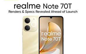 Realme Note 70T Appears Early on Retailer Site with Detailed Specs & Renders
