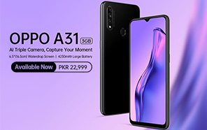 Oppo A31 3GB Variant Arrives in Pakistan, Water-Drop Display and an AI Triple Camera 