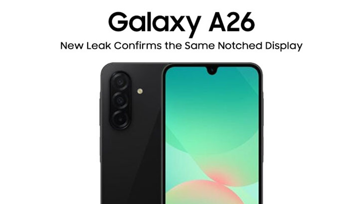 Samsung Galaxy A26 Keeps the Notched Display Alive, Leaked Renders ...