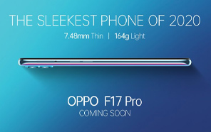 Oppo F17 Pro Teaser Released, Coming Soon; Meet the Sleekest Phone of 2020 