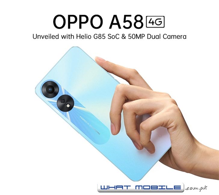 Oppo A58 4G International Launch; 50MP Camera, Helio G85 Chip, and 33W  Charging - WhatMobile news