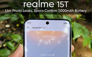 Realme 15T's Live Photo Exposes More Specs, Including a Massive 7000mAh Battery 