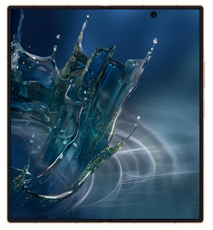 Samsung W27 leaked render showing unfolded inner display
