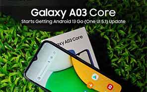 Samsung Galaxy A03 Core Bags 'Android 13 Go' Update and September 2023 Patch 