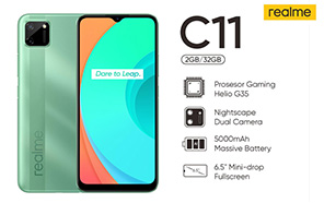 Realme C11 Goes Official; Another Ultra-Budget Gaming Smartphone with Helio G35 & a 5000mAh battery 
