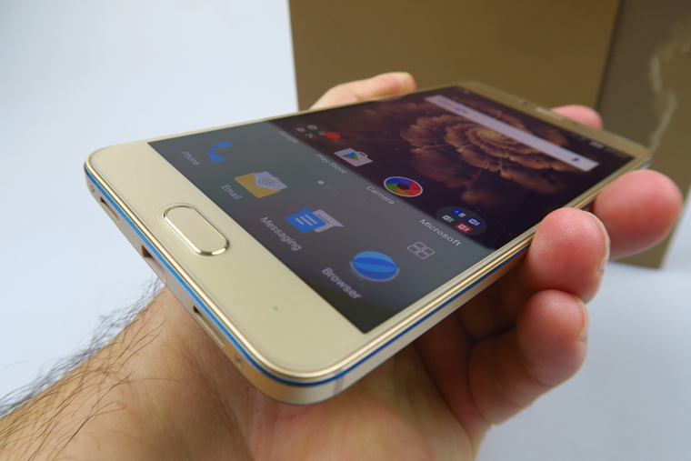Fingerprint scanner is also integrated within the Q Mobile Home Fingerprint scanner is also integrated within the Q Mobile Home